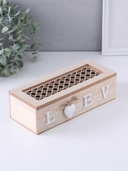 Шкатулка для украшений Дом, там где сердце, дерево, 3 деления, 9.7?24?7 см