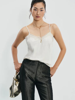 Блузка-топ с кружевом / Zarina