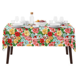 Скатерть 220х145см Дикая роза, длина стола до 180см, на 8-10 персон, хлопок Комфорт 171г/м2, упаковка классическая 28х41см, Домашняя мода (Россия)  фото 6