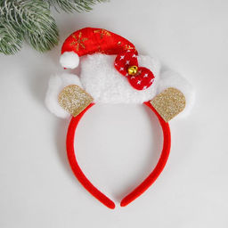 Ободок новогодний карнавальный «Колпак», с ушками