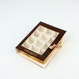 Цена за 5 шт. Коробка под 12 конфет с ячейками «Дерево» 18.5×13.5×3.5 см