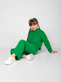 Костюм детский футер 2-х нитка с брюками "КАССИ" ЗЕЛЕНЬ