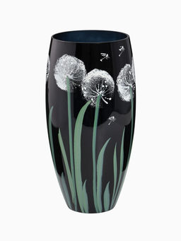 Ваза «Букет одуванчиков», h=30 см, d=15 см, стекло, чёрная