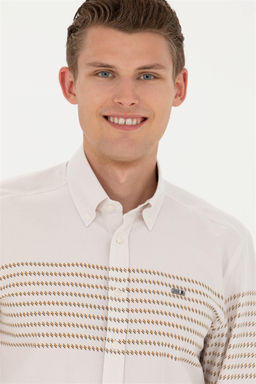U. S. Polo Assn / Мужская рубашка с длинным рукавом Stone - U.s. polo assn фото 2