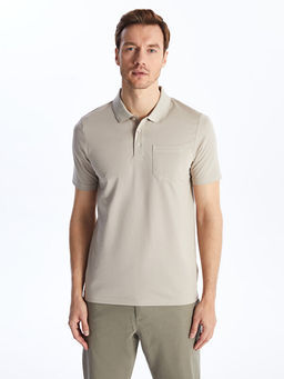 Polo Yaka K?sa Kollu Penye Erkek Ti??rt