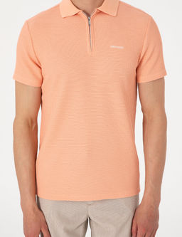 Somon Slim Fit _rme Dokulu Polo Yaka Ti__rt
