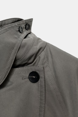 TRENCH OVERSIZE CINTUR?N ZW COLLECTION / Gris / Tostado - Zara фото 6