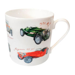 Кружка 450 мл ф.лиззи, Retro cars (2 диз.) JS23011-2 /КОРАЛЛ/