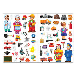 Наклейки многоразовые Такие разные профессии, формат А4 - Буква-ленд фото 3