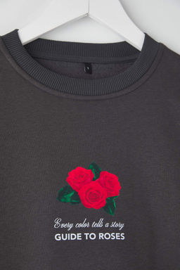 Teen Antrasit Orme Sweatshirt TWOAW26SW00063 - Trendyolmilla фото 8