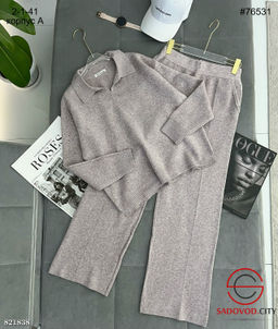 Тёплый костюм двойка трикотажный с воротником - Bruno фото 2