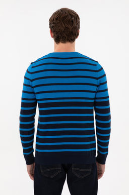 Erkek Kobalt Mavi Kazak