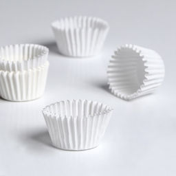 Цена за 100 шт. Форма для выпечки кексов бумажная UPAK LAND, 3×2.5 см, одноразовая, белая
