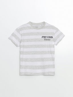 Bisiklet Yaka ?izgili Erkek ?ocuk Ti??rt