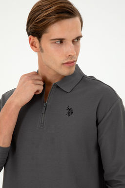 Мужской свитшот антрацитового цвета Неожиданная скидка в корзине - U.s. polo assn фото 2