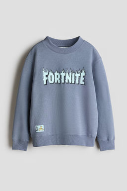Sudadera estampada con interior cepillado