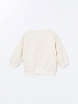 Bisiklet Yaka Uzun Kollu ?i?ekli K?z Bebek Sweatshirt - Waikiki фото 3