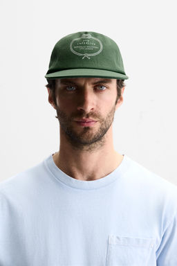 WASHED CAP WITH COMBINED PRINT