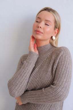 Martichelli Платье вязаное тауп  фото 3