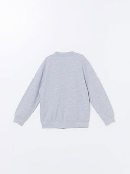 Kolej Yaka Basic Uzun Kollu Erkek ?ocuk Fermuarl? Sweatshirt - Waikiki фото 3