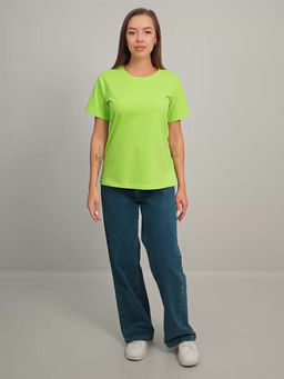 Женская базовая хлопковая футболка Happyfox