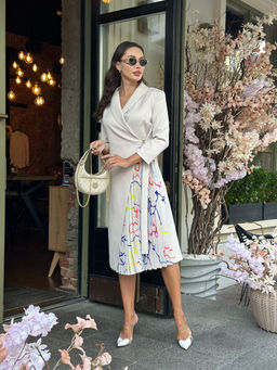 Платье Kaloris 2109-Р бежевый  фото 2