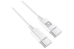 Кабель Type-C - Type-C, 1 м, 60Вт, PD, TPE (F182, 87508) "Defender" белый