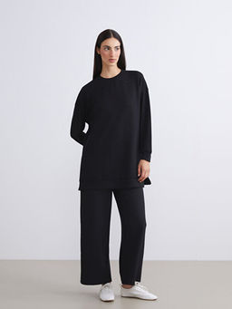 B?y?k Beden Beli Lastikli Geni? Pa?a Kad?n Pantolon