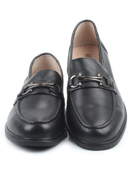 03-DEB16-1 BLACK Лоферы женские (натуральная кожа)