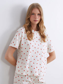 ?ilek Bask?l? Kad?n Kaprili Pijama Tak?m?