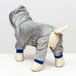 Комбинезон для животных, без подклада, M (ДС 24-26, ОШ 28, ОГ 34-36 см), серый - Simaland фото 3