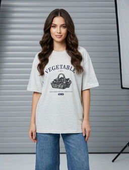 K13599 Футболка OVER SIZE (хлопок) БЕЛЫЙ_05