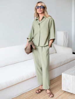 Блузка с широкими рукавами 3/4 из плотного лиоцелла - Vilatte фото 5