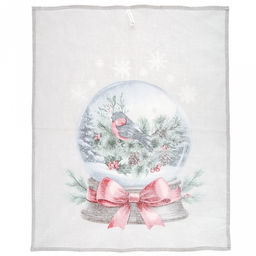 Салфетка хозяйственная 50х60см "Снегири" 1, рогожка 171г/м2, хлопок 100%, без упаковки, "Домашняя мода" (Россия)