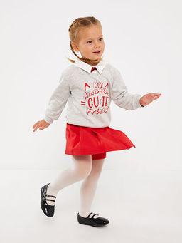 G?mlek Yaka Uzun Kollu K?z Bebek 3l? Tak?m