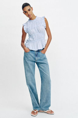 TOP EL?STICO RAYAS / Azul / Blanco