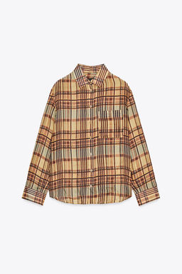 ZW COLLECTION RAMIE CHECK SHIRT - Zara фото 10