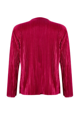 Trendyolmilla Bordo Pilise Baglama Detayl? Kruvaze Uzun Orme Bluz TWOSS25BZ00016  фото 8