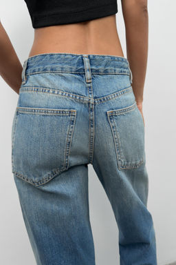 JEANS TRF WIDE LEG TIRO ALTO / Azul - Zara фото 4