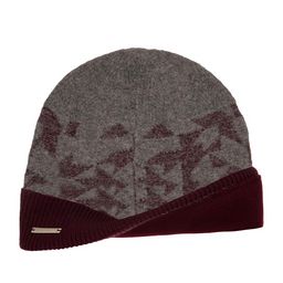 Шапка SEEBERGER арт. 18202-0 TURN-UP BEANIE (бордовый)