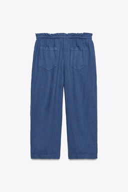 ZW COLLECTION LINEN BLEND TROUSERS - Zara фото 7