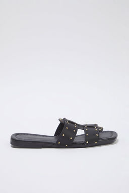Trendyol Shoes Siyah Rivet Aksesuarl? Cift Bantl? Kad?n S?k Terlik TAKSS25TE00016 - Trendyolmilla фото 5