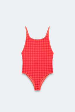 2-14 A?OS/ BA?ADOR CUADRO VICHY LIMITED EDITION / Coral rojo