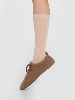 Цена за 5 пар! Носки женские бежевые высокие бежевый меланж 209K-2960 - Mark formelle фото 6