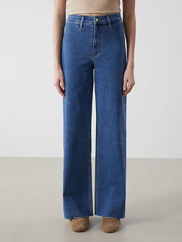 Wideleg Kad?n Jean Pantolon