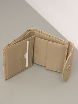 LACCOMA кошелек LA-2075-бежевый-золотой натуральная кожа  фото 5