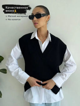 K10753 Жилет ЧЕРНЫЙ