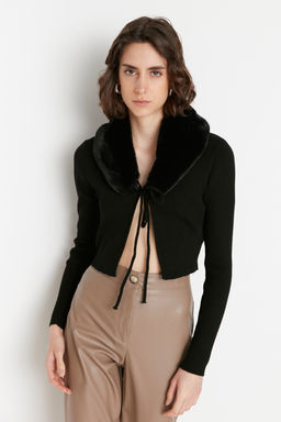 TRENDYOLMILLA Bej Suni Kurk Yakal? Baglama Detayl? Triko H?rka TWOAW23HI00007 фото 2