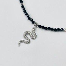 Колье из Шпинели с подвеской "Змея" 42 см +