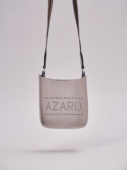 Сумка кожаная на плечо Azaro 30996 серый гранит